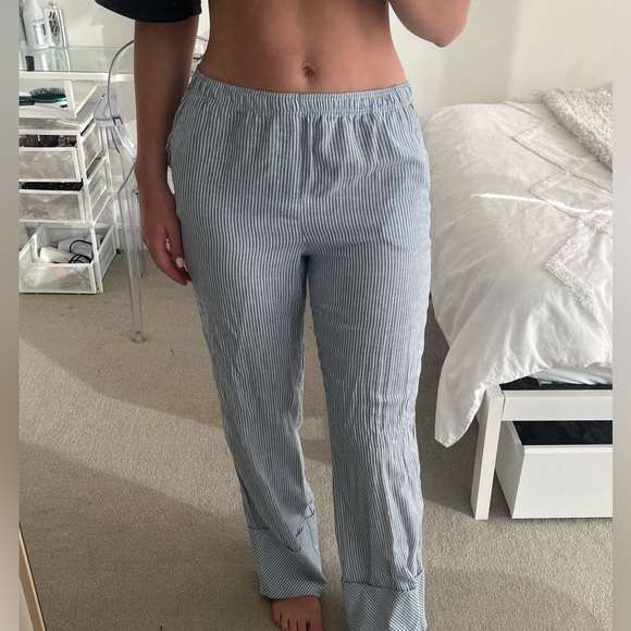 Zara Light Blue Pyjama style pants / beach pants - Picture 4 of 4
